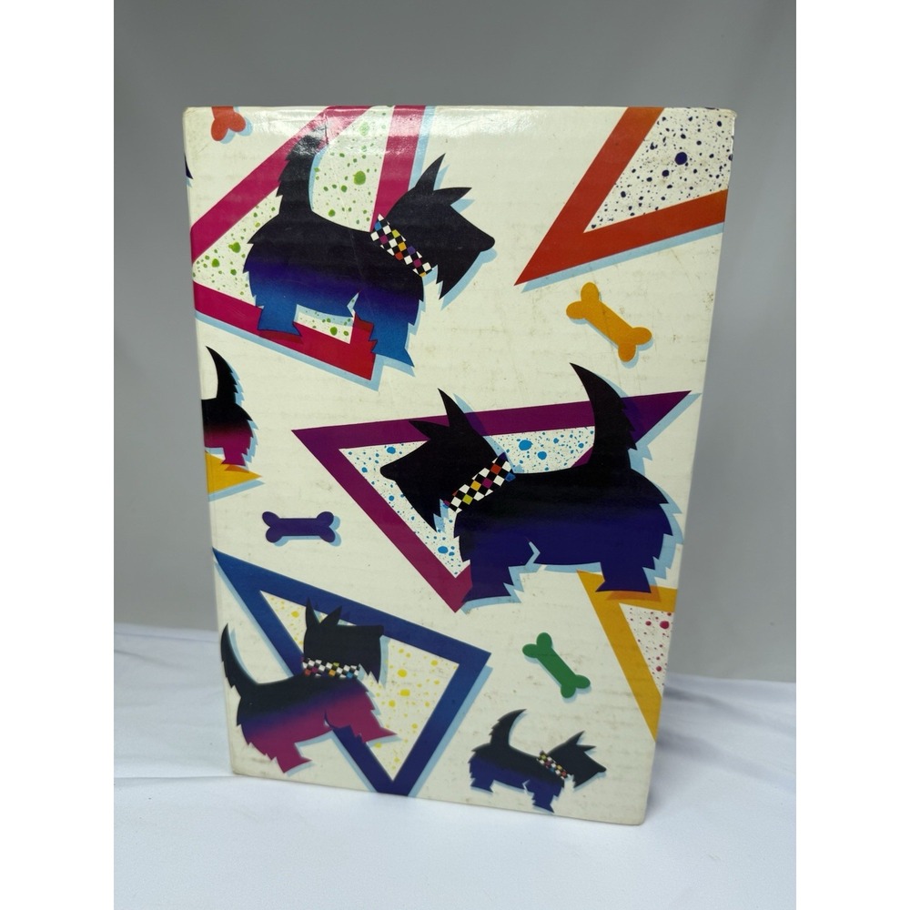 Vintage Lisa Frank Photo Album Binder Scottie Dog Bones Scrapbook 1988